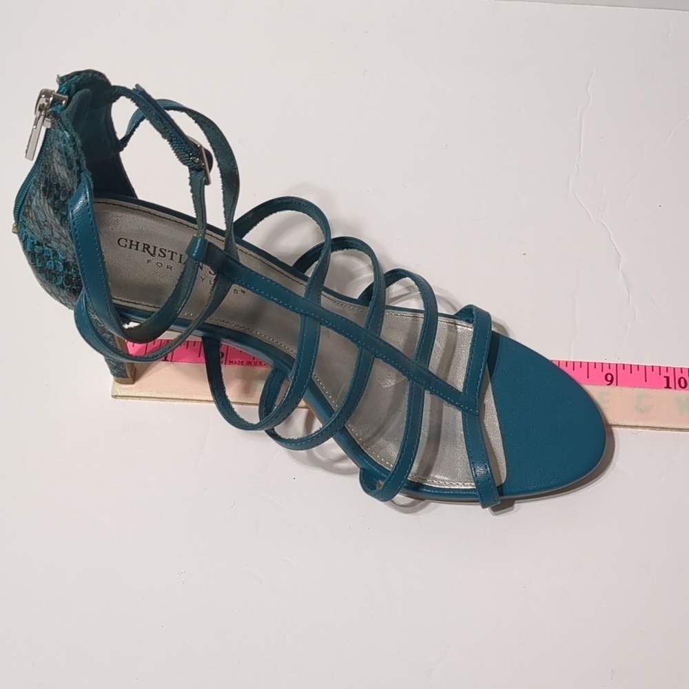 Christian Siriano for Payless aqua blue heels sandals women size 9.5 - Picture 15 of 15